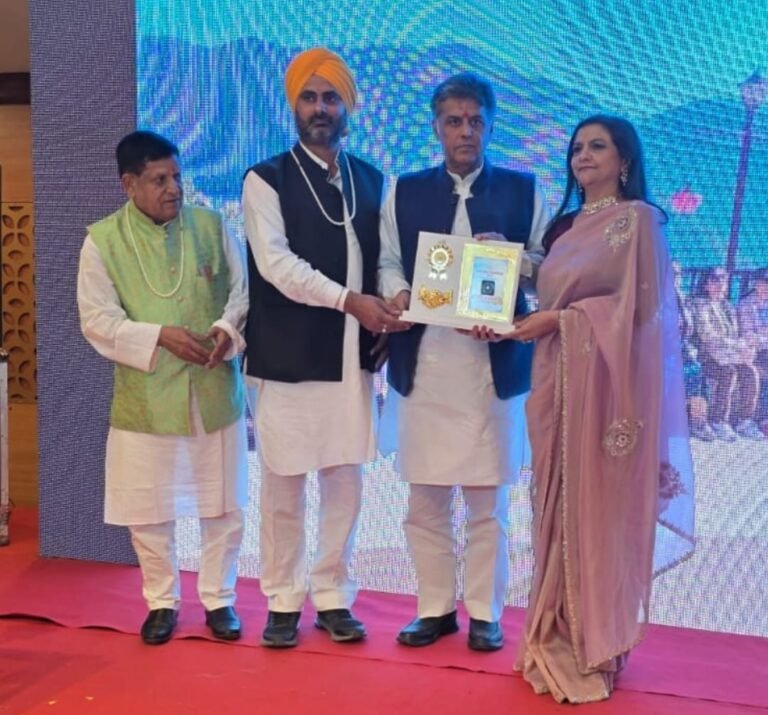 ज्योतिष प्रांगण संस्था ने गुरभेज ढिल्लों को ऊर्जा-2025 अवार्ड से किया सम्मानित