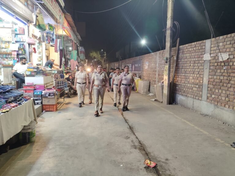 अपराध पर नकेल कसने के उद्देश्य से जिलेभर में  पैदल गस्त