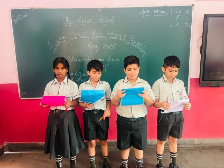 द सिरसा स्कूल में हेल्थ एंड वेलनेस प्रोग्राम का हुआ आयोजन