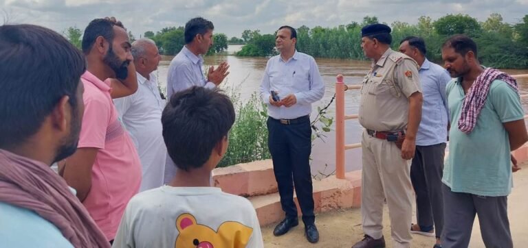 सीजेएम प्रवेश सिंगला ने किया वर्षा से प्रभावित गांवों का दौरा